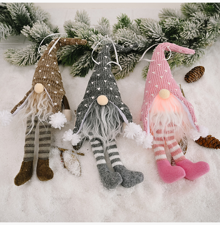 Christmas Tree old man with lights Hanging Leg Pendant Creative New faceless doll Hanging Ornaments Christmas Ornaments