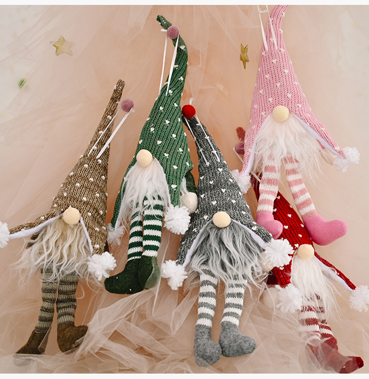 Christmas Tree old man with lights Hanging Leg Pendant Creative New faceless doll Hanging Ornaments Christmas Ornaments