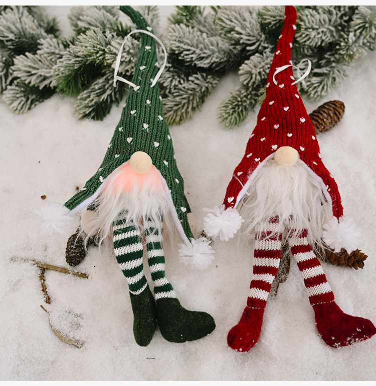 Christmas Tree old man with lights Hanging Leg Pendant Creative New faceless doll Hanging Ornaments Christmas Ornaments