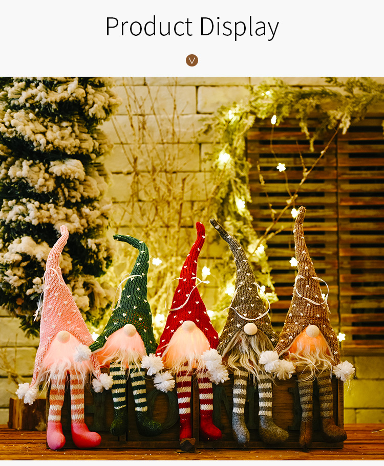 Christmas Tree old man with lights Hanging Leg Pendant Creative New faceless doll Hanging Ornaments Christmas Ornaments