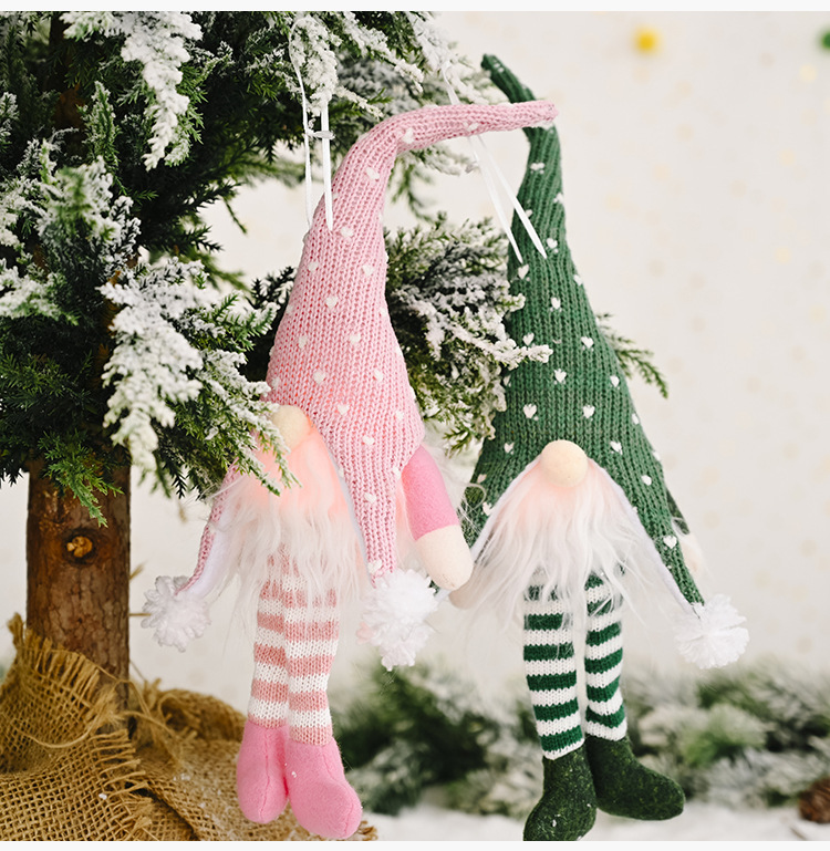 Christmas Tree old man with lights Hanging Leg Pendant Creative New faceless doll Hanging Ornaments Christmas Ornaments