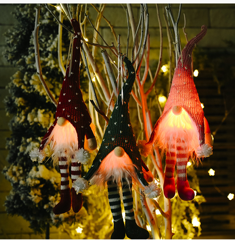 Christmas Tree old man with lights Hanging Leg Pendant Creative New faceless doll Hanging Ornaments Christmas Ornaments