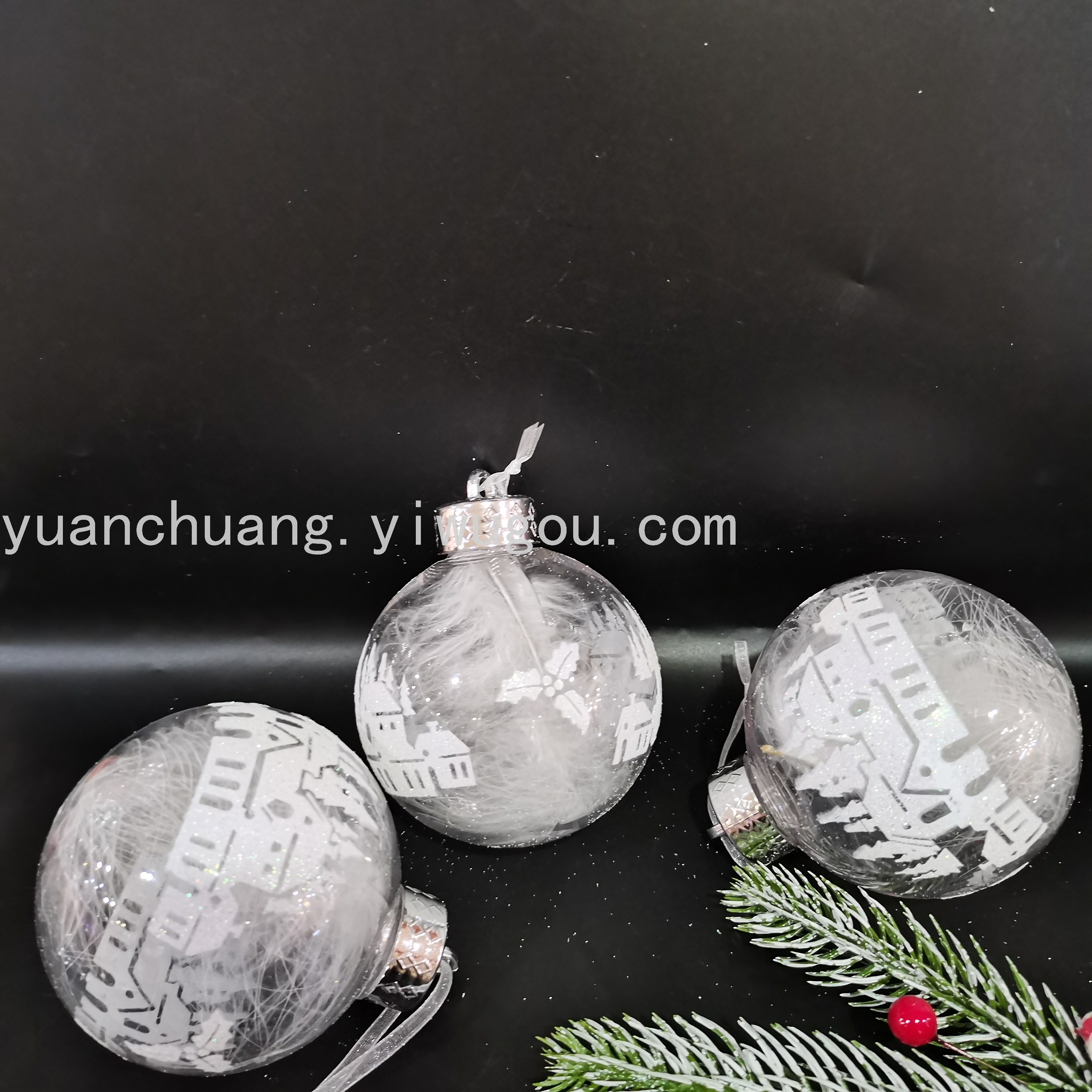 Christmas Ball Craft Ball Badminton Plastic Ball Decoration Christmas Tree Decorations Hanging Ball Scene Decoration New