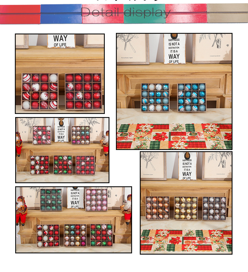 Christmas Tree Popular Pendant Christmas Supplies Gift Decoration Colorful Ball 6 CM16 Boxed PVC Christmas Display Ball Christmas Tree Popular Pendant Christmas Supplies Gift Decoration Colorful Ball 6 CM16 Boxed PVC Christmas Display Ball