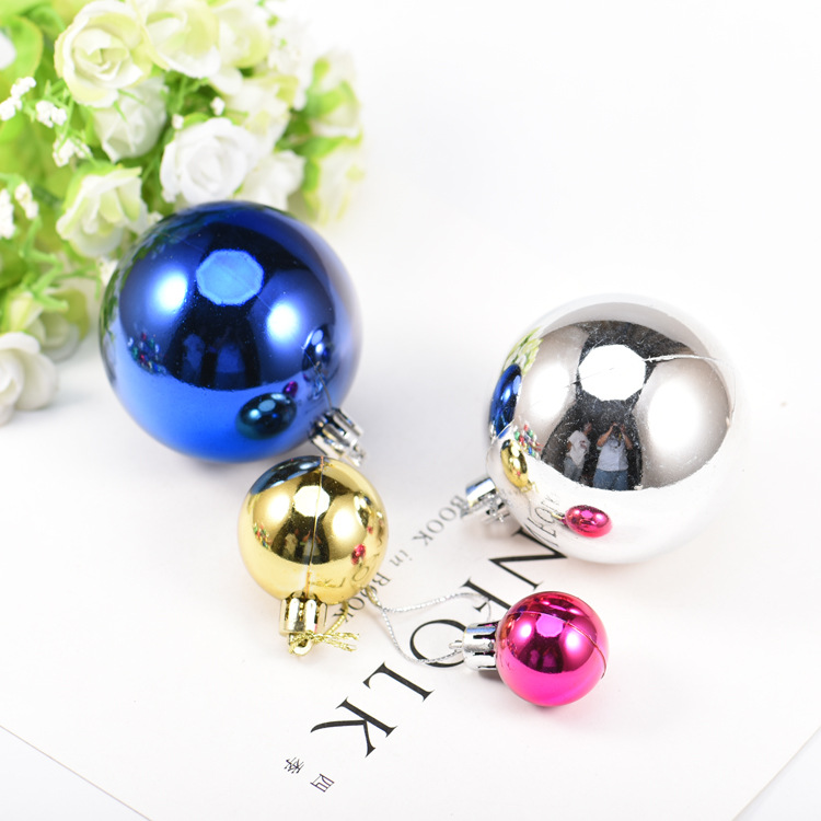 Christmas Tree Decoration Pendant 3cm Decoration Ball Electroplating Light Ball Light Colorful Ball Christmas Ball