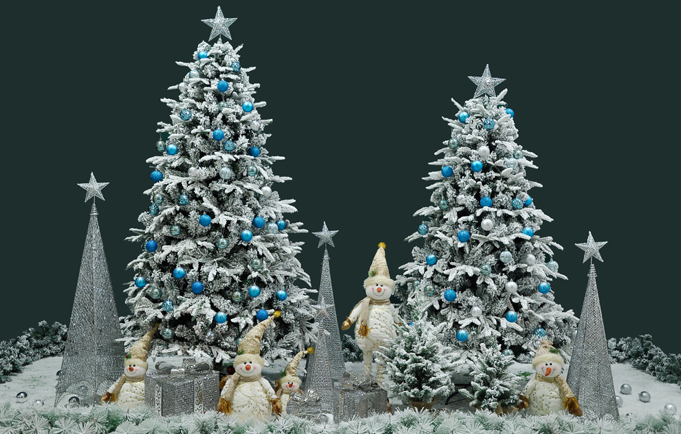 Christmas White Snowflake Flocking PE Christmas Tree 1.5 M 1.8 M 2.1 M 3 M Simulation Cedar Snow Decoration Christmas White Snowflake Flocking PE Christmas Tree 1.5 M 1.8 M 2.1 M 3 M Simulation Cedar Snow Decoration