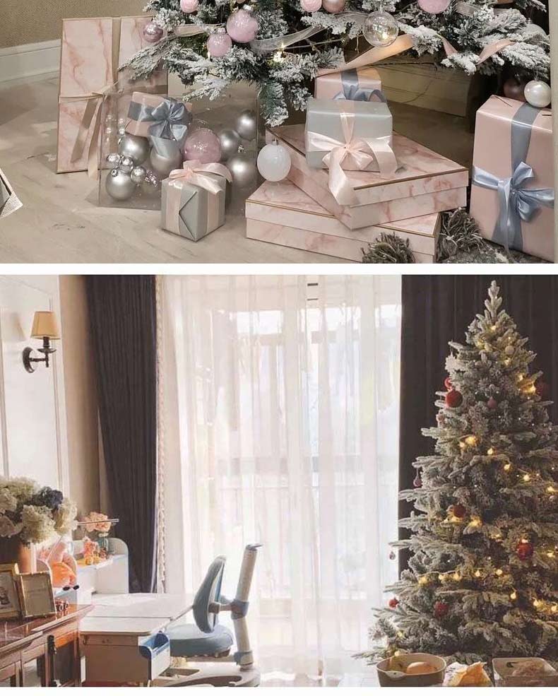 Christmas White Snowflake Flocking PE Christmas Tree 1.5 M 1.8 M 2.1 M 3 M Simulation Cedar Snow Decoration Christmas White Snowflake Flocking PE Christmas Tree 1.5 M 1.8 M 2.1 M 3 M Simulation Cedar Snow Decoration