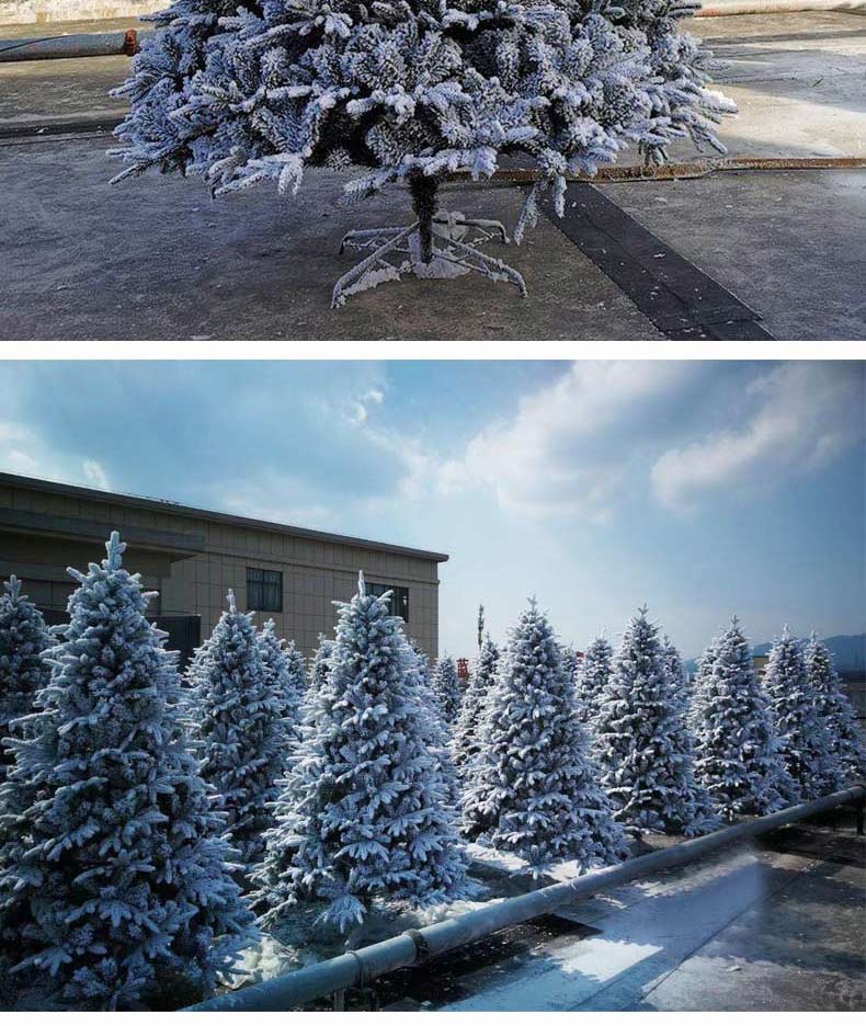Christmas White Snowflake Flocking PE Christmas Tree 1.5 M 1.8 M 2.1 M 3 M Simulation Cedar Snow Decoration Christmas White Snowflake Flocking PE Christmas Tree 1.5 M 1.8 M 2.1 M 3 M Simulation Cedar Snow Decoration