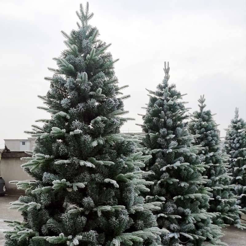 Christmas Tree Encryption White Simulation Snow Tree Encryption PE Snowflake Christmas Tree Crystal Snow Landscape Decoration Large Decorations