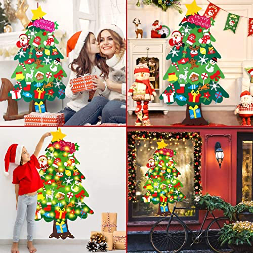 DIY felt Christmas tree, felt Christmas tree set children felt Christmas tree door hanging Christmas gift DIY felt Christmas tree, felt Christmas tree set children felt Christmas tree door hanging Christmas gift