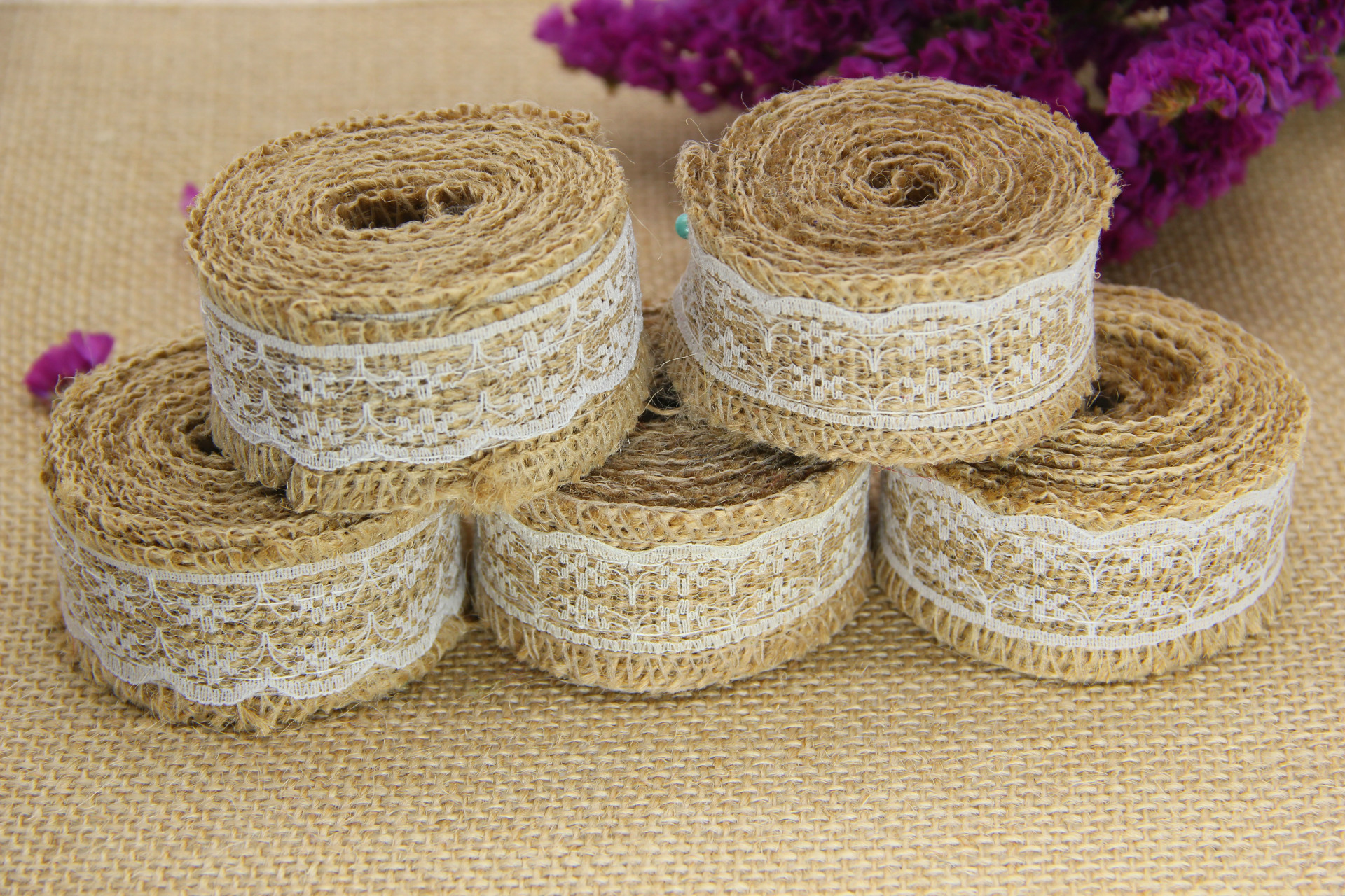 Handmade christmas craft linen roll lace linen roll lace linen with wedding dress