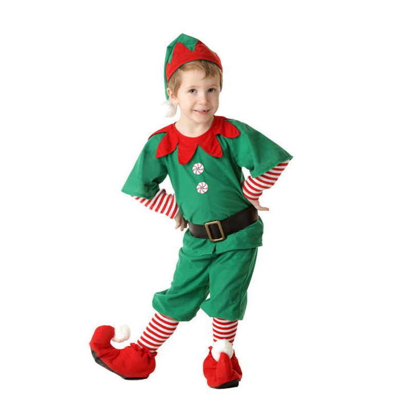  Christmas Elf Performance Wear Cosplay Adult Men&#039;s and Women&#039;s Christmas Outfit Performance Costume Christmas Dress