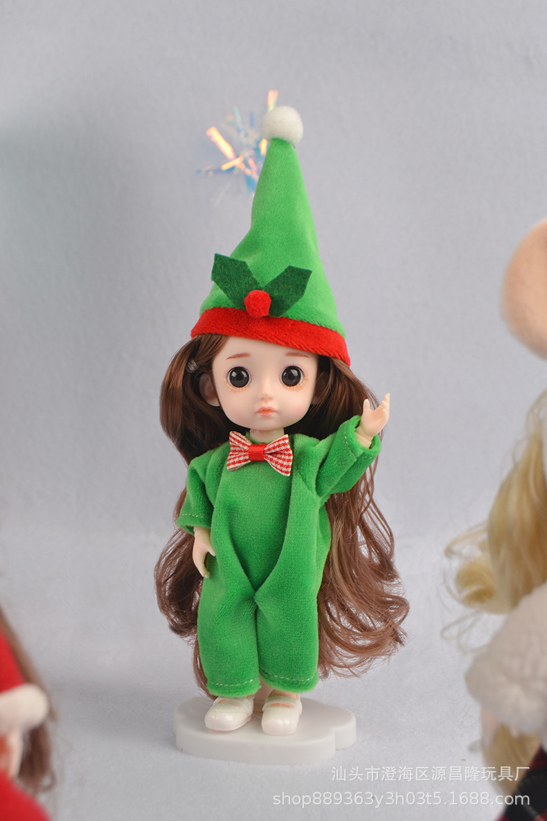 16cm Doll Christmas Series Set BJD Mini Doll Clothes Refill Girl Dress up Toy Support DZ 16cm Doll Christmas Series Set BJD Mini Doll Clothes Refill Girl Dress up Toy Support DZ