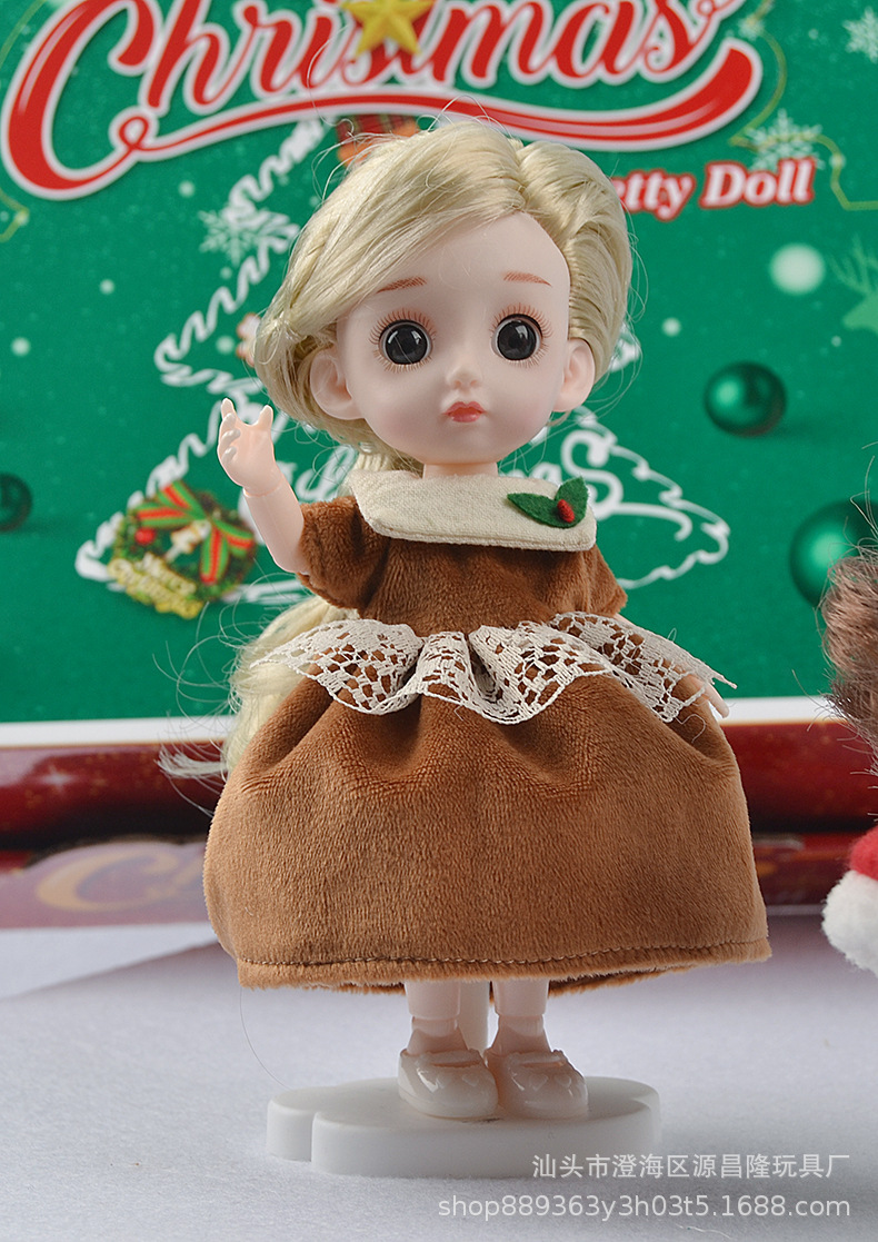 16cm Doll Christmas Series Set BJD Mini Doll Clothes Refill Girl Dress up Toy Support DZ 16cm Doll Christmas Series Set BJD Mini Doll Clothes Refill Girl Dress up Toy Support DZ