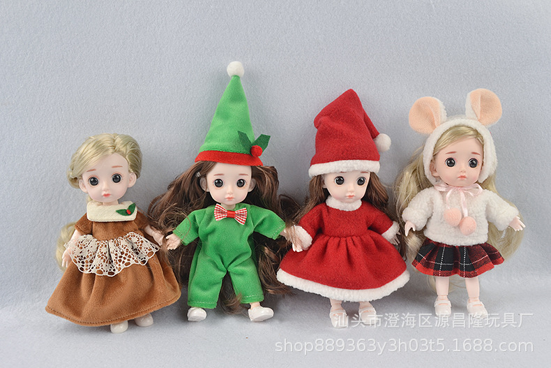 16cm Doll Christmas Series Set BJD Mini Doll Clothes Refill Girl Dress up Toy Support DZ 16cm Doll Christmas Series Set BJD Mini Doll Clothes Refill Girl Dress up Toy Support DZ