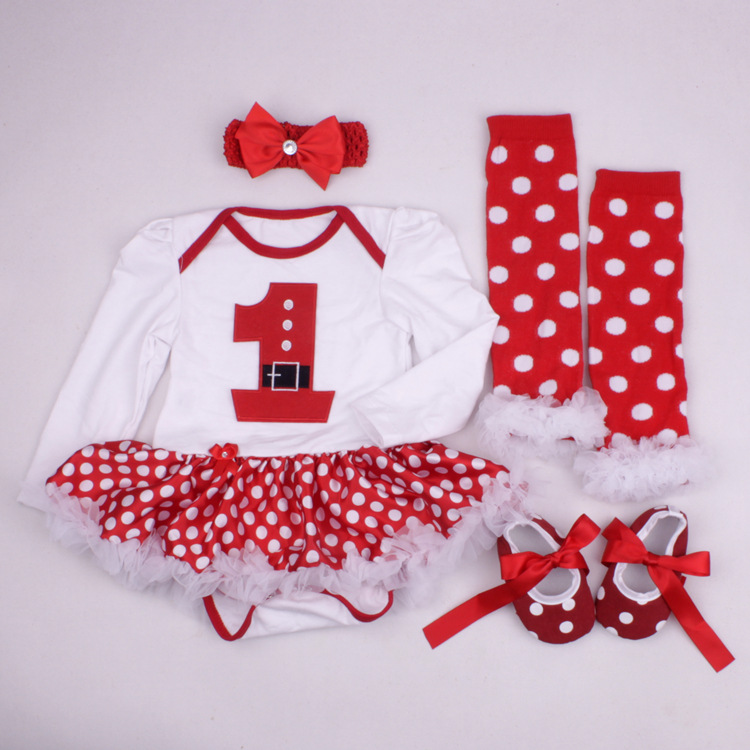 Amazon Christmas Tree Cartoon Newborn Baby Clothes for Babies Dress Four-Piece Set Foot Sock Shoes Head Wear Amazon Christmas Tree Cartoon Newborn Baby Clothes for Babies Dress Four-Piece Set Foot Sock Shoes Head Wear