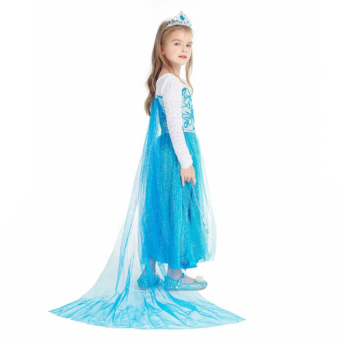 2021 Christmas Children's Clothing Frozen Princess Skirt Elsa Elsa Girl's Long-Sleeved Dress Yama 2021 Christmas Children's Clothing Frozen Princess Skirt Elsa Elsa Girl's Long-Sleeved Dress Yama