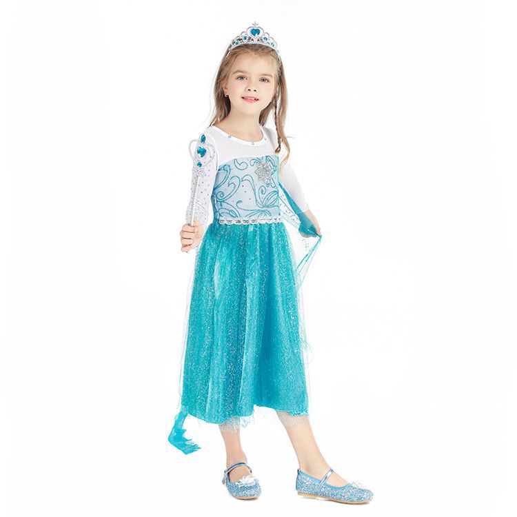 2021 Christmas Children's Clothing Frozen Princess Skirt Elsa Elsa Girl's Long-Sleeved Dress Yama 2021 Christmas Children's Clothing Frozen Princess Skirt Elsa Elsa Girl's Long-Sleeved Dress Yama