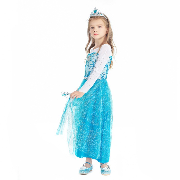 2021 Christmas Children's Clothing Frozen Princess Skirt Elsa Elsa Girl's Long-Sleeved Dress Yama 2021 Christmas Children's Clothing Frozen Princess Skirt Elsa Elsa Girl's Long-Sleeved Dress Yama