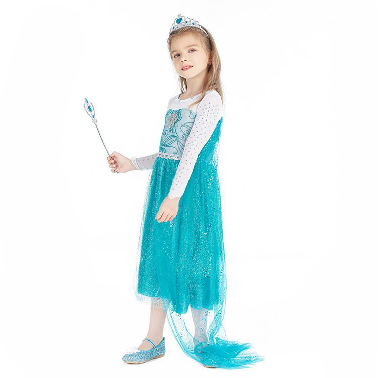 2021 Christmas Children's Clothing Frozen Princess Skirt Elsa Elsa Girl's Long-Sleeved Dress Yama 2021 Christmas Children's Clothing Frozen Princess Skirt Elsa Elsa Girl's Long-Sleeved Dress Yama