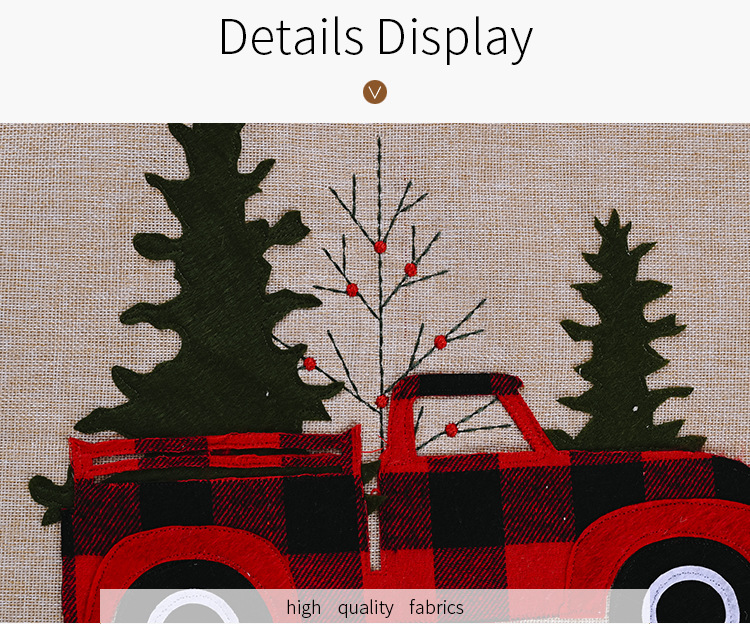 Now Hobe Christmas car dress tartan Christmas tree bottom ornament tree tree