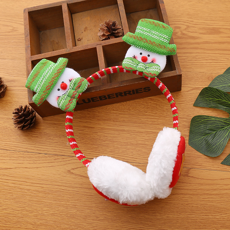 Christmas New Cartoon Earmuffs Adult Children Dress up High-End Barrettes Headband Gift Head Buckle
