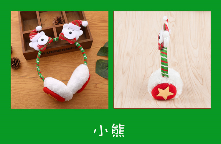Christmas New Cartoon Earmuffs Adult Children Dress up High-End Barrettes Headband Gift Head Buckle