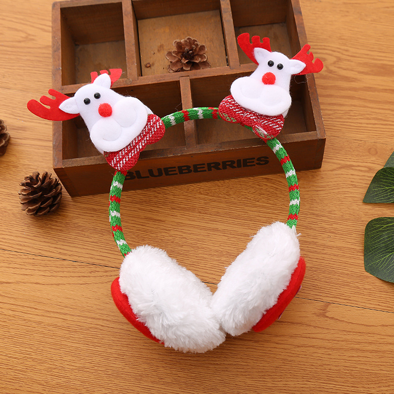 Christmas New Cartoon Earmuffs Adult Children Dress up High-End Barrettes Headband Gift Head Buckle