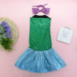 Christmas Children's Clothing Frozen Princess Skirt Elsa Aisha Girl's Long-Sleeved Dress AMA