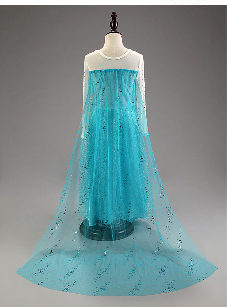Christmas Children&#039;s Clothing Frozen Princess Skirt Elsa Aisha Girl&#039;s Long-Sleeved Dress AMA