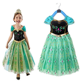 Christmas Children's Clothing Frozen Princess Skirt Elsa Aisha Girl's Long-Sleeved Dress AMA