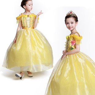 Christmas Children's Clothing Frozen Princess Skirt Elsa Aisha Girl's Long-Sleeved Dress AMA