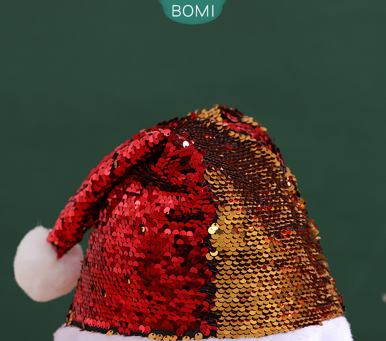 Christmas hat  Costume Halloween Party Performance Dress Color Bright Film Christmas Hat Factory Direct Supply