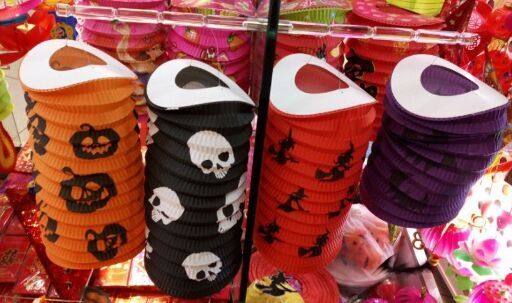 Halloween Supplies bar haunted House party straight pipe Organ paper folding pumpkin paper lantern