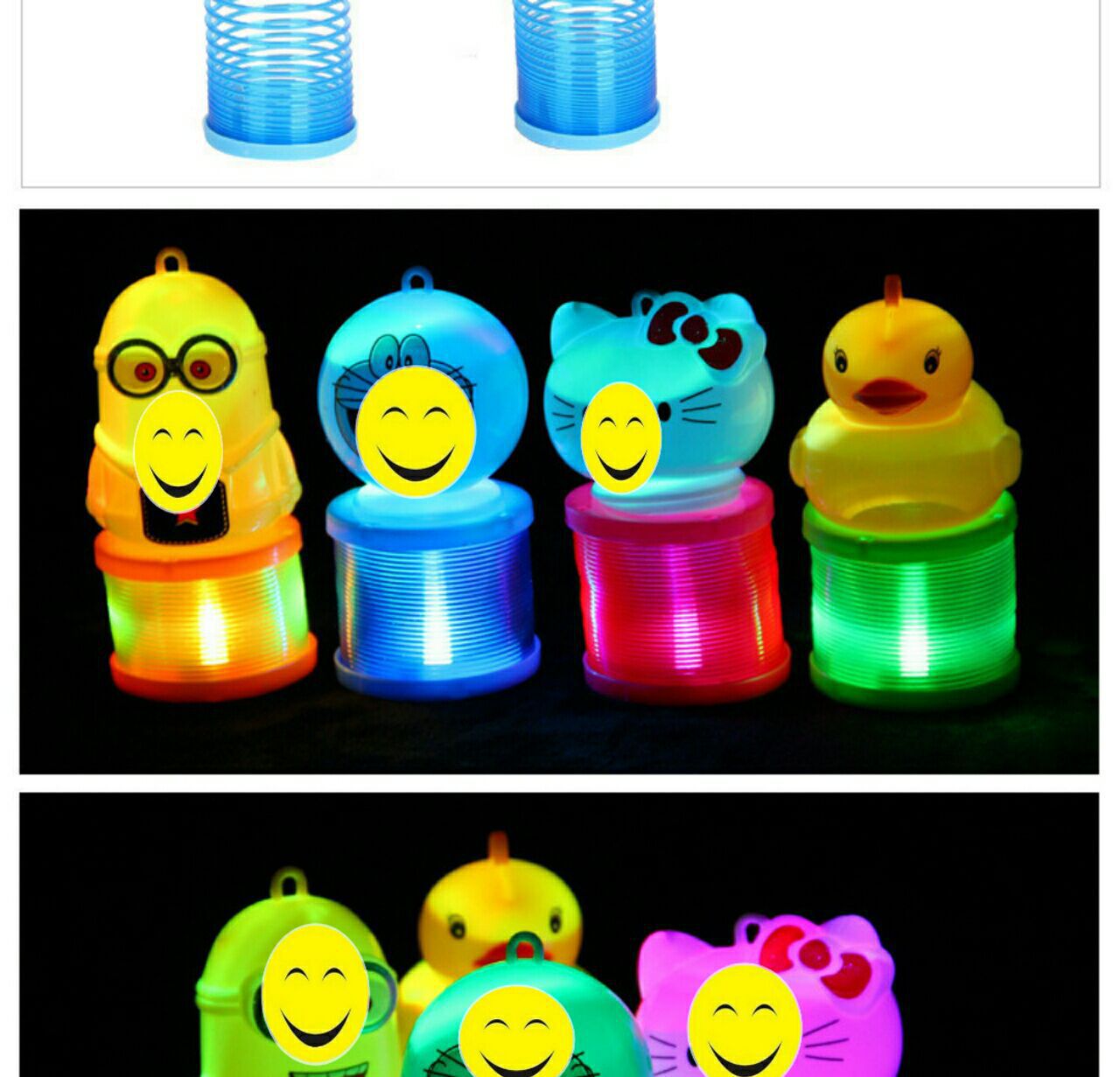Children's Portable Plastic Small Bell Pepper Luminous Cartoon Mid-Autumn Festival Rainbow Spring New Year's Day Lantern Stall Night Market Toys Wholesale