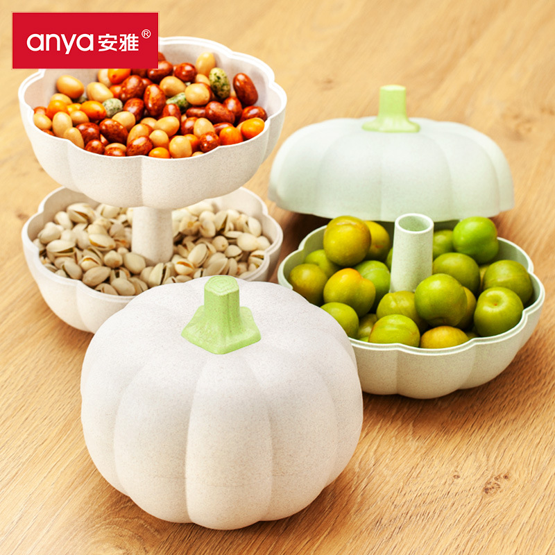 box fruit tray MidAutumn Festival Spring Festival double dry fruit tray box snacks melon seeds creative storage tray