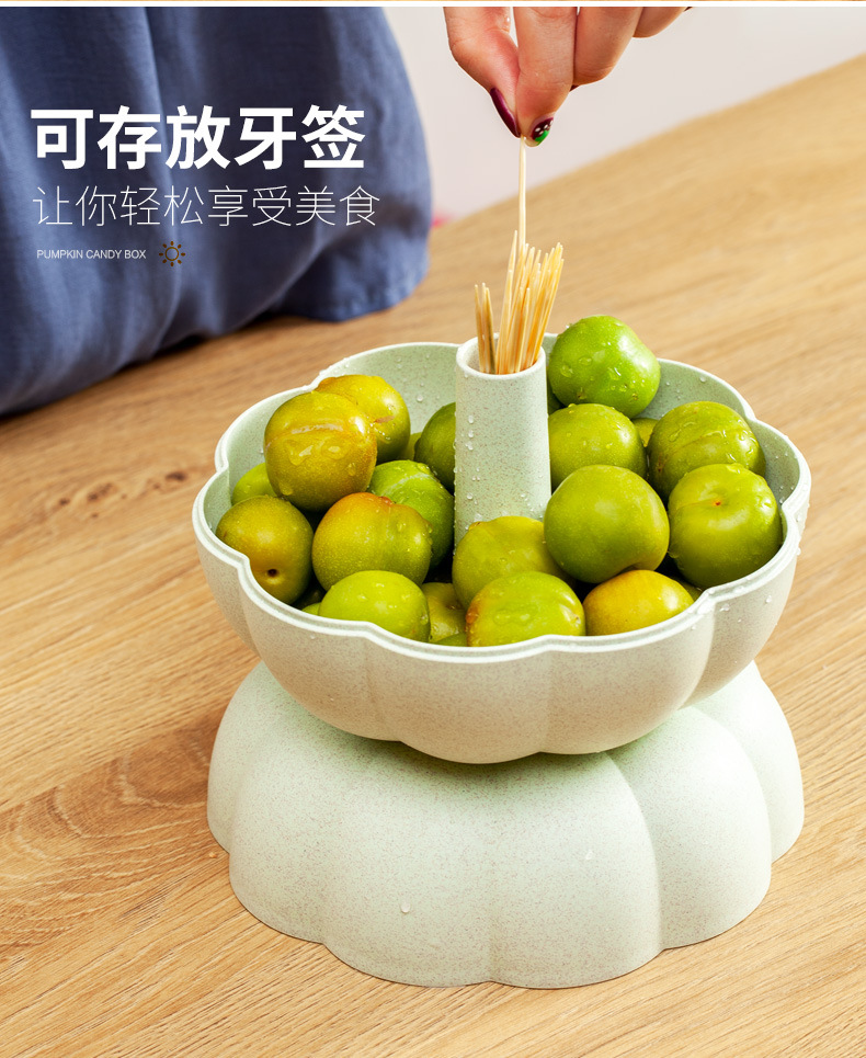 box fruit tray MidAutumn Festival Spring Festival double dry fruit tray box snacks melon seeds creative storage tray