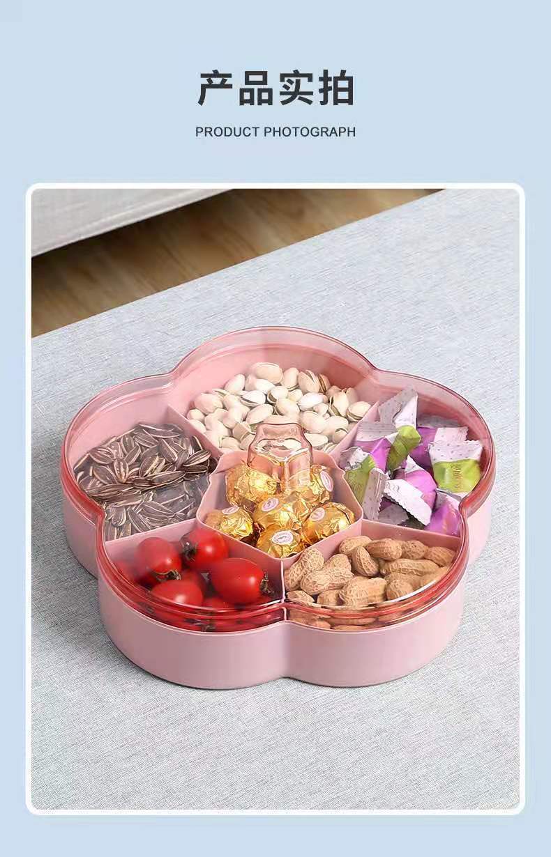 Candy Box Seeds Candied Fruit Storage Tray Candy Box Spring Festival Wedding Single Layer Double Layer Candy Box Seeds Candied Fruit Storage Tray Candy Box Spring Festival Wedding Single Layer Double Layer