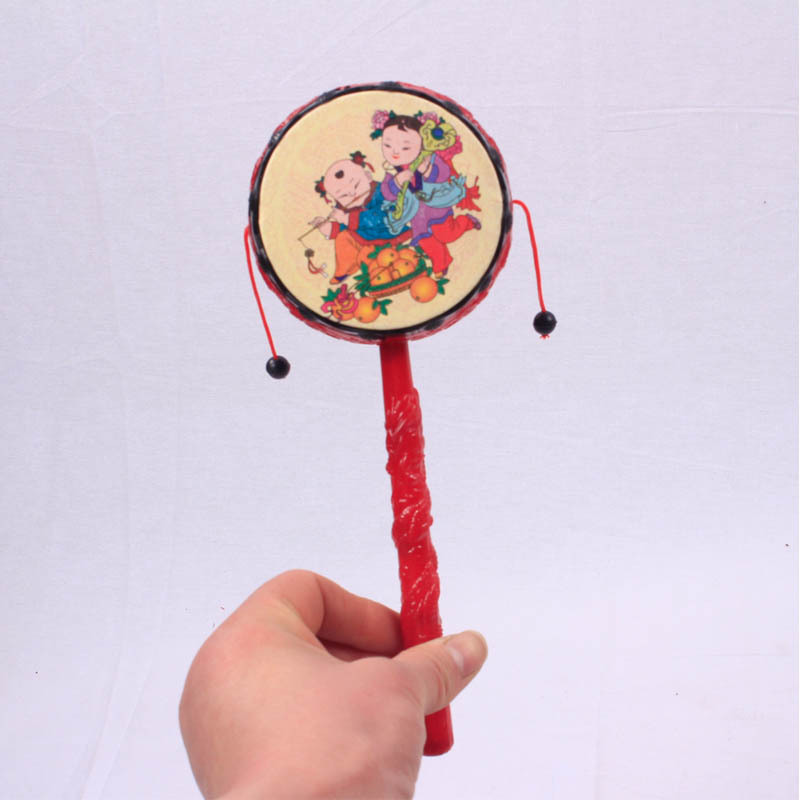 Traditional Chinese New Year pictures rattle drum large hand drum wave drum Spring Festival hot supply