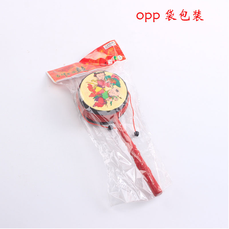 Traditional Chinese New Year pictures rattle drum large hand drum wave drum Spring Festival hot supply