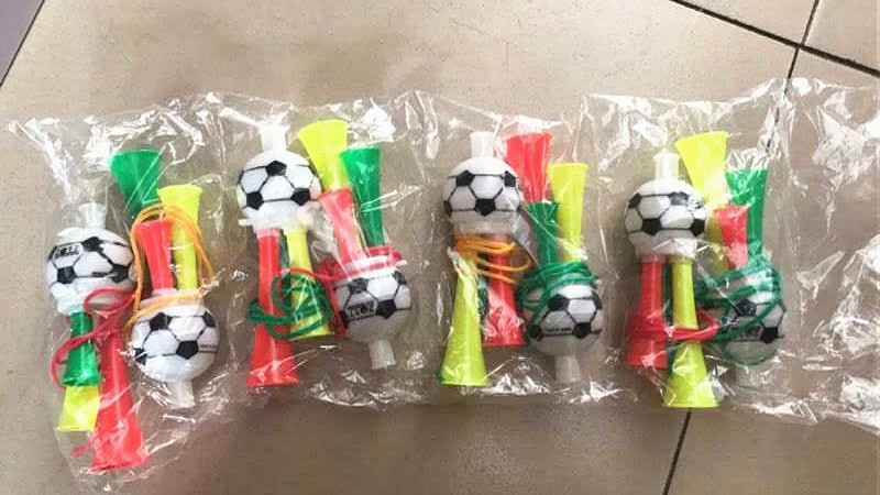Toy wholesale football World Cup plastic football whistle trumpet to support prop small Toy wholesale football World Cup plastic football whistle trumpet to support prop small