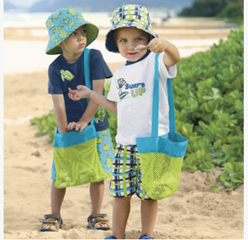 Children collection bags baby beach shells on the beach tool toy storage bag easy to carry shoulder trumpet