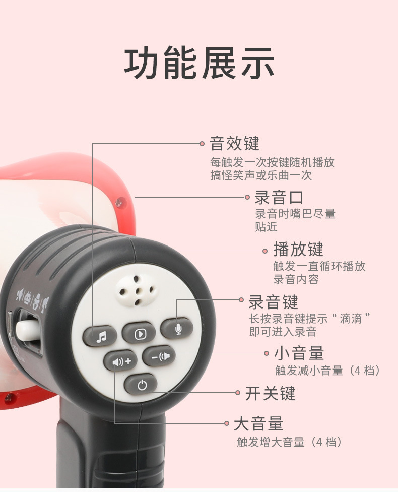 Changer Funny Multifunctional Recording Horn Children's Trick Toys Microphone Novelty Toys Foreign Trade trumpet toy Changer Funny Multifunctional Recording Horn Children's Trick Toys Microphone Novelty Toys Foreign Trade trumpet toy