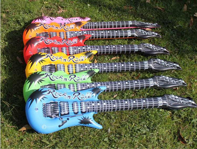 PVC inflatable toy trumpet guitar inflatable guitar simulation instrument PVC inflatable toy trumpet guitar inflatable guitar simulation instrument