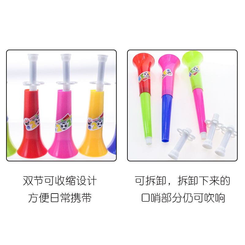 Sale Children&#039;s Double-Section Big Horn Baby Mouth Muscle Training Come on Cheering Props Plastic Speaker trumpet toy