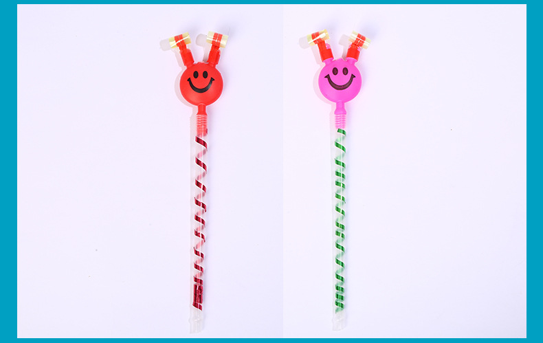 Large Smiley Face Blowing Dragon Whistle Party Horn Classic Toy Childhood Memories Cheer Stall Drainage Gift Manufacturer