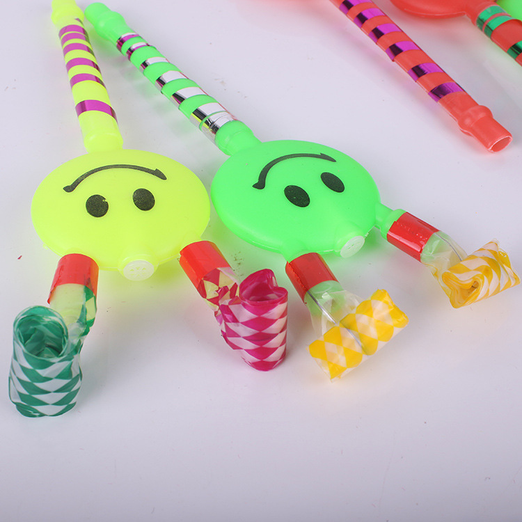 Blowouts Smiling Face Horn Whistle Blowing Small Toy Stall Hot Selling Supply Birthday Party WeChat Business Push Small Gifts Blowouts Smiling Face Horn Whistle Blowing Small Toy Stall Hot Selling Supply Birthday Party WeChat Business Push Small Gifts