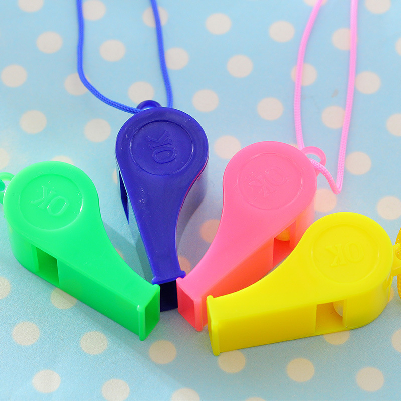 Whistle Children&#039;s Toy Colorful Cheer up Referee Whistle Fans Student Small Gift Wholesale OK Whistle Ball Whistle Horn
