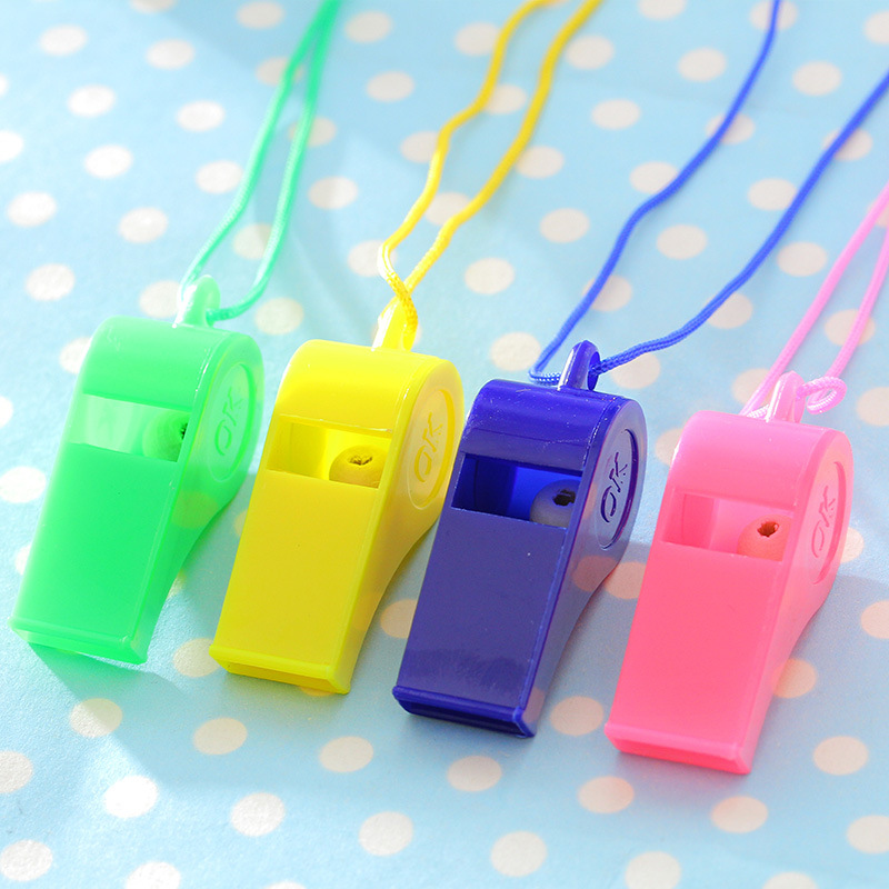 Whistle Children&#039;s Toy Colorful Cheer up Referee Whistle Fans Student Small Gift Wholesale OK Whistle Ball Whistle Horn