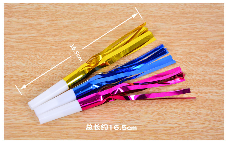 Blowing Dragon Whistle Party Horn Party Birthday Party Children Toy Whistle Cheering Props Rain Silk Blowing Dragon 6 Pieces